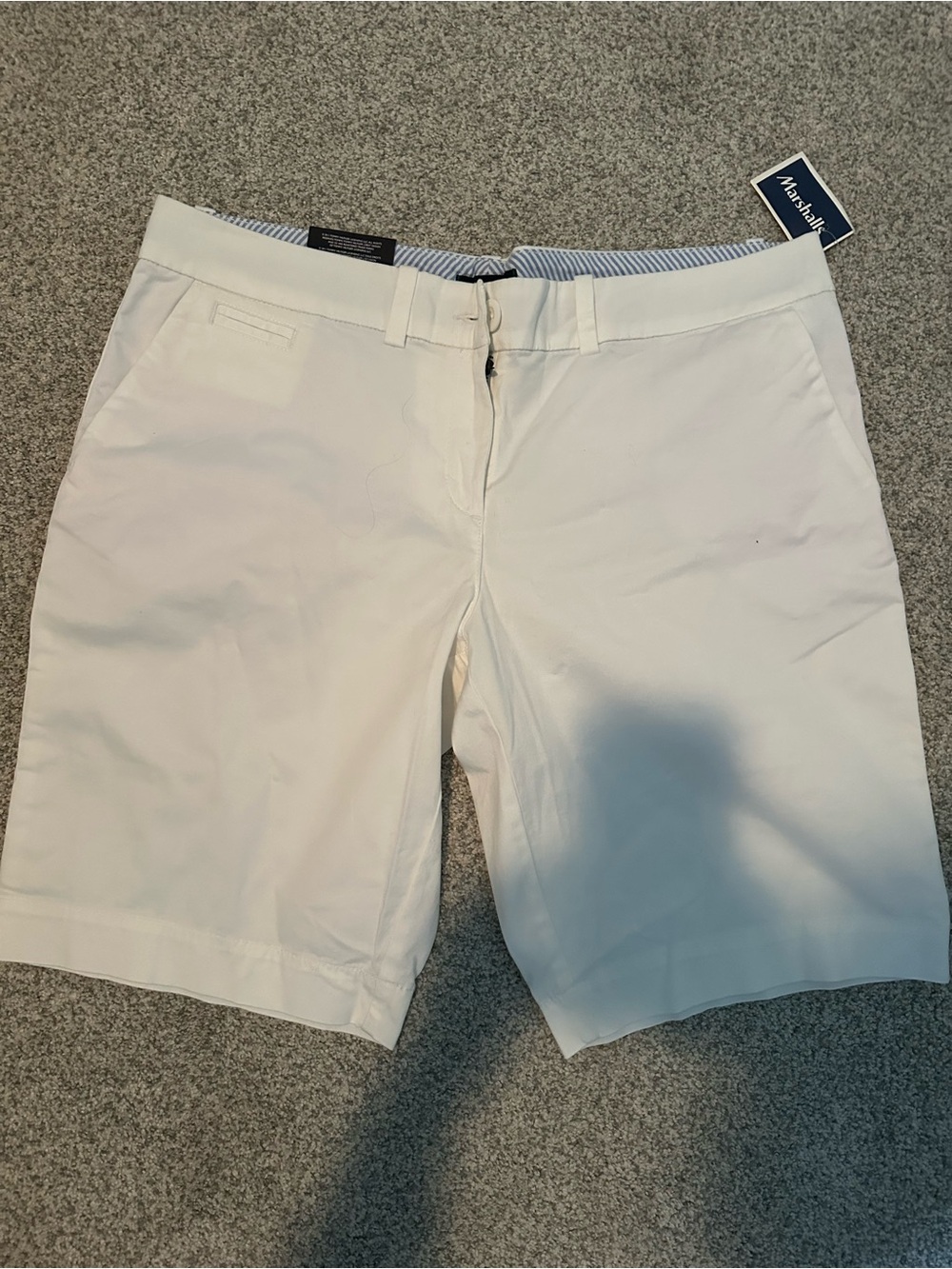 Tommy Hilfiger Women's White Flat Front Chino Shorts